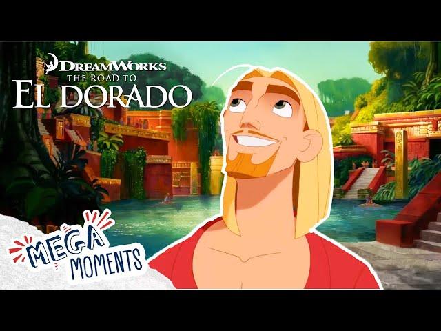 Welcome To The Lost City Of Gold️  | Road To El Dorado | Movie Moments | Mega Moments