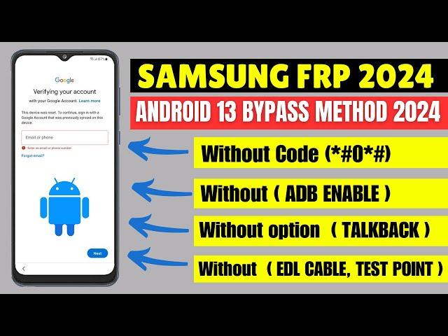 SAMSUNG FRP BYPASS ANDROID 13 2024 | NO ADB | NO TALKBACK | NO TEST POINT | FREE METHOD 2024