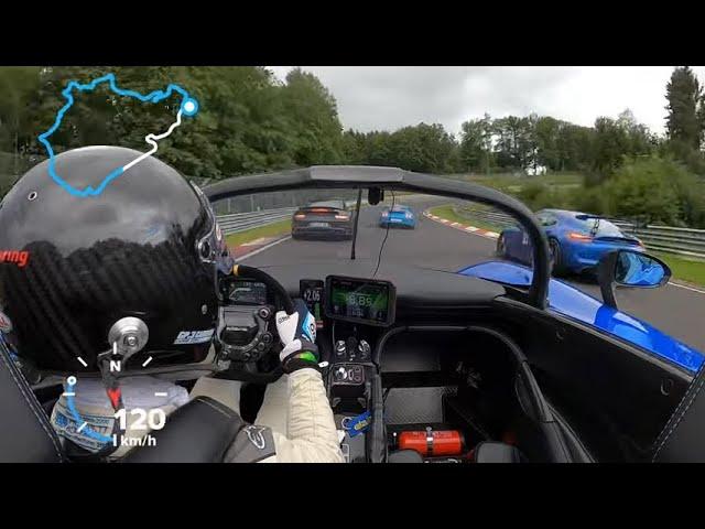 NÜRBURGRING NORDSCHLEIFE ONBOARD - Crazy Porsche driver on a slippery track  - Dallara Stradale