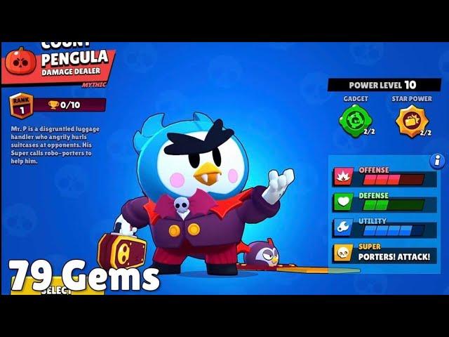 Count Pengula Overview, cost,Winning And Losing Animation- Brawl Stars