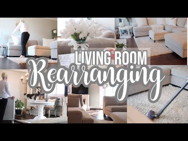 *NEW* REARRANGING LIVING ROOM FURNITURE + LIVING ROOM DECORATING IDEAS