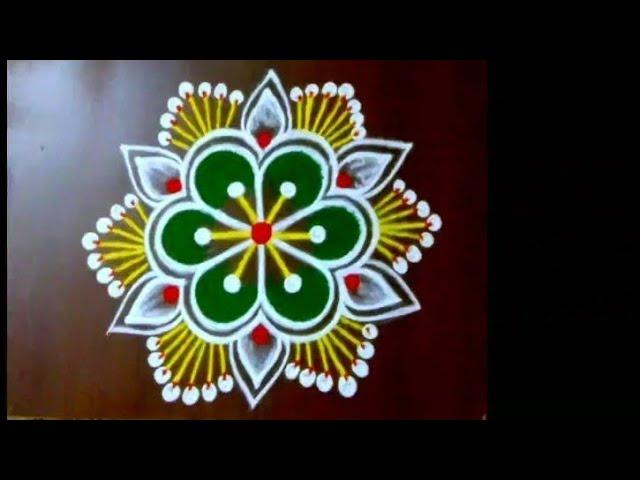 Margazhi madham Simple and Special Pooja Rangoli Design / Sashti / New / Rangoli / Festival / Kolam