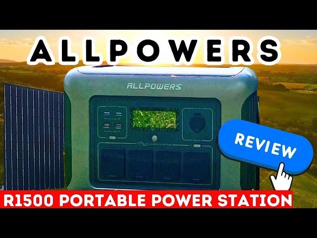 ALLPOWERS Power Station Review: R1500 Portable Power Station & SP033 200w Solar Panel #caravanning