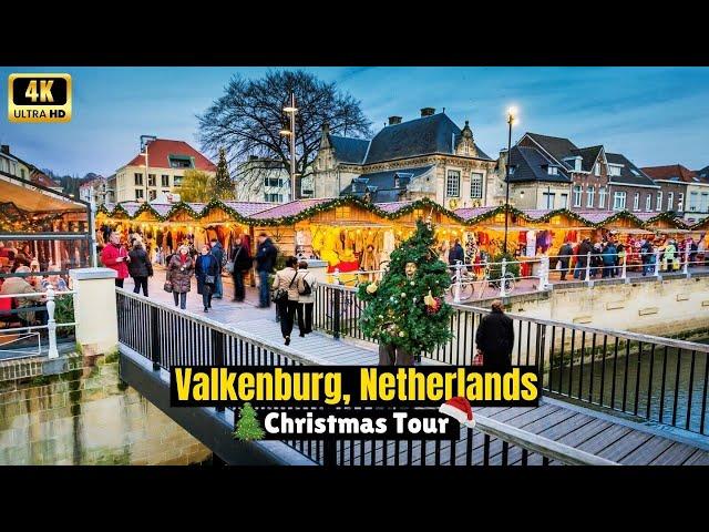  Valkenburg Christmas Market 2024 | E-Bike Tour in Christmas Town Valkenburg 4K