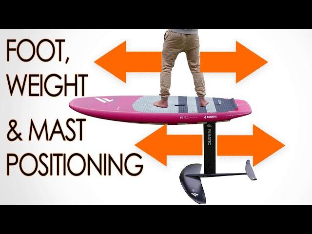 WING FOIL: Foot, Mast & Weight Placement Guide