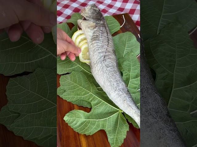 How To Cook Whole Cod With Fig Leaves (old Greek Recipe) #shorts