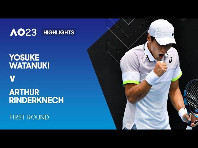 Yosuke Watanuki v Arthur Rinderknech Highlights | Australian Open 2023 First Round