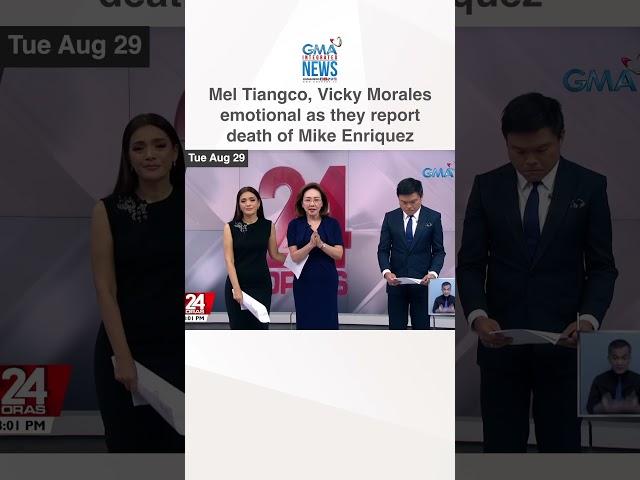 Mel Tiangco, Vicky Morales emotional as they report death of Mike Enriquez