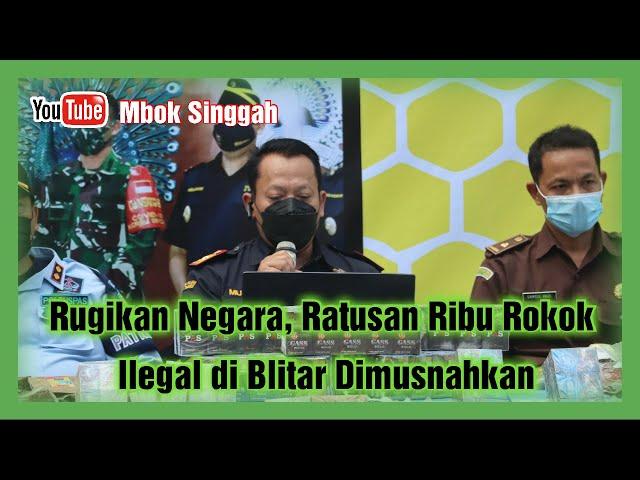 BREAKING NEWS - Rugikan Negara, Ratusan Ribu Rokok Ilegal di Blitar Dimusnahkan