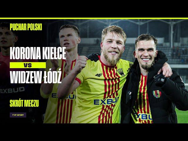 SKRÓT: KORONA KIELCE - WIDZEW ŁÓDŹ, RZUT KARNY ZDECYDOWAŁ O AWANSIE | PUCHAR POLSKI