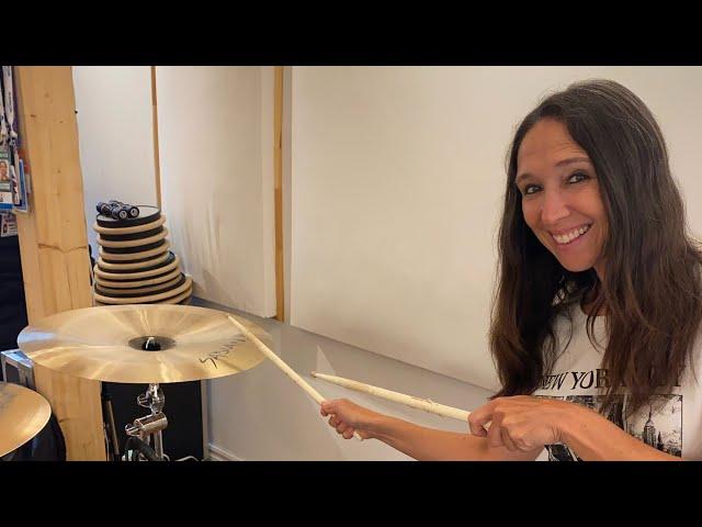 Emmanuelle Caplette is Testing the New HHX Dominator 20’’ Chinese by Sabian