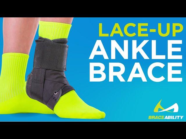 BraceAbility Lace-Up Ankle Arthritis Brace for Rolled, Twisted, or Sprained Ankle