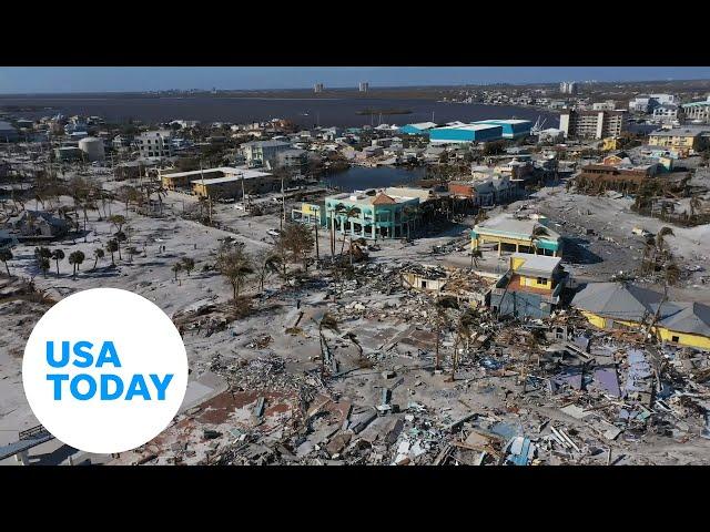 Drone footage captures Hurricane Ian's destruction in Fort Myers Beach | USA TODAY