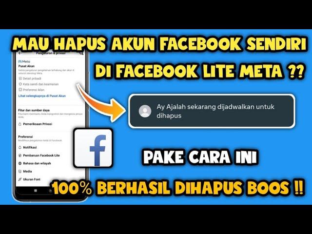 Cara menghapus Akun facebook lite 2024 | Hapus akun facebook permanen