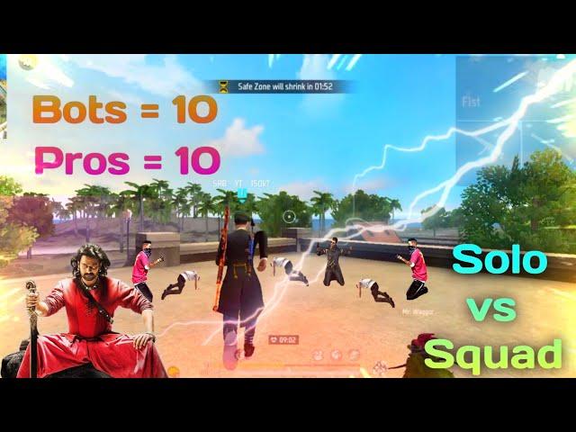 Ten Bots vs Ten Pros vs SRB  || Full Funny Video || @funwithsrbyt || #freefire #trending #srb