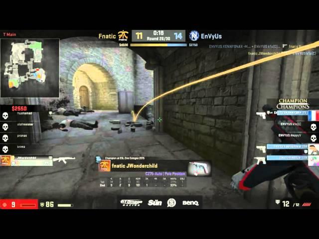 KennyS ACE on Cobblestone! (ENVYUS vs. fnatic)