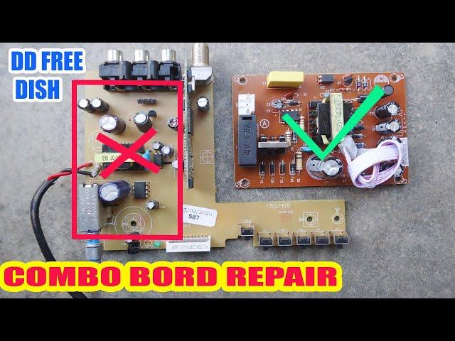 How To Repair Smps Power Supply In Dd Free Dish Combo Bord ! Dd Free Dish Combo Bord Repair