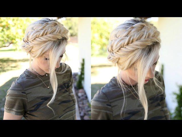 A spin on the average Milkmaid Braids | Hair Tutorial