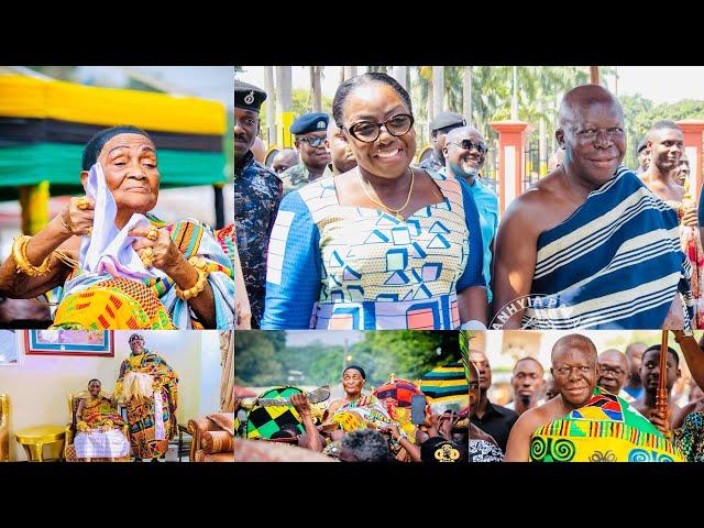 Beautiful!Asantehemaa Surprises Otumfuo & LadyJulia with her amazing Dancing Skills!