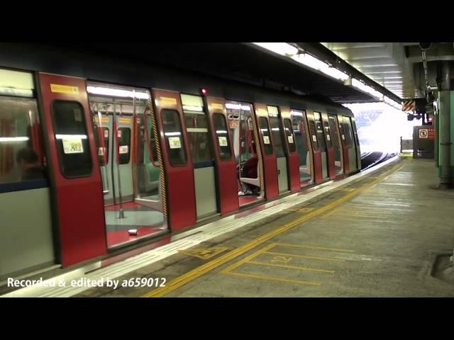 MTR港鐵MLR電動列車駛進及駛離旺角東站(北行)