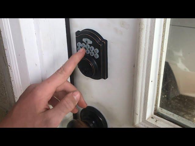 INSTALLING defiant electronic deadbolt, then setting the code (in 3 minutes) home depot