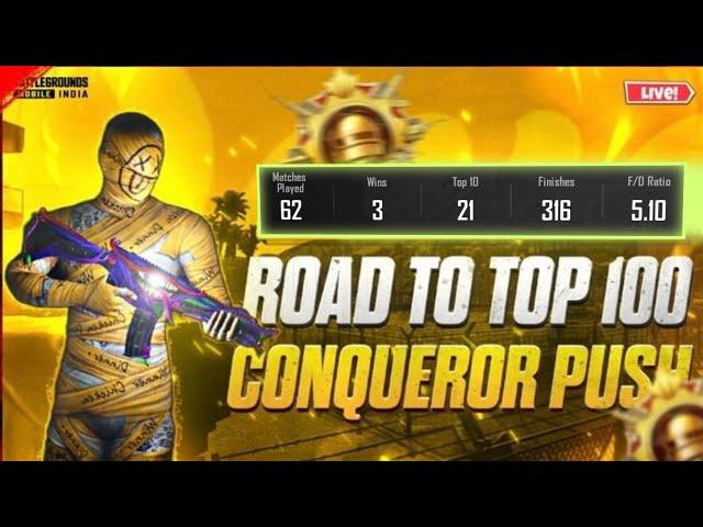 PLATINUM TO CONQUEROR | SOLO RANK PUSH BGMI LIVE | CONQUEROR RANK PUSH TIPS AND TRICKS