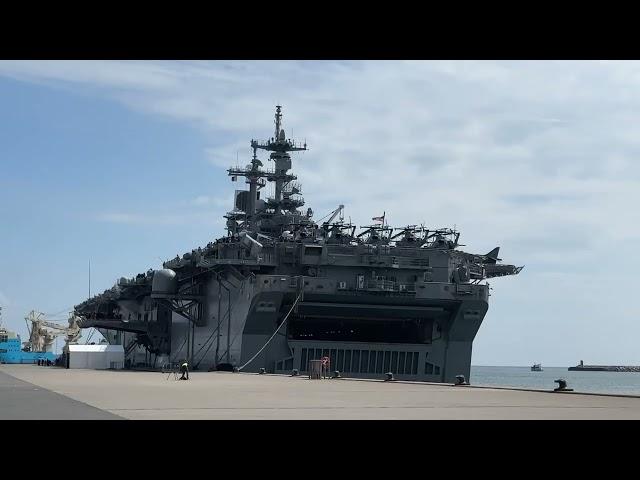 USS WASP på besøg i havnen i Skagen