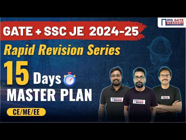 SSC JE 2024 - Master Plan for next 15 Days | SSC JE 2024 Preparation Strategy | GATE 2025 Strategy