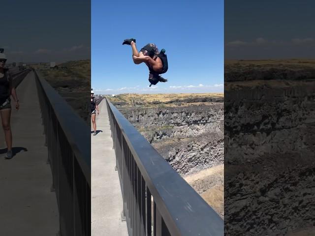 Trampoline BASE jumping