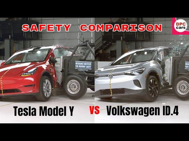 Tesla Model Y vs Volkswagen ID.4 Crash Test Comparison