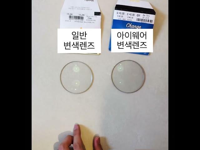일반변색렌즈와 아이웨어 자외선완전차단 렌즈 차이
