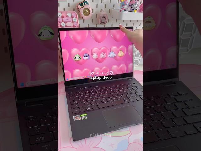 laptop deco! #kawaii #aesthetic #pink #pinkaesthetic #laptop #shorts #cute