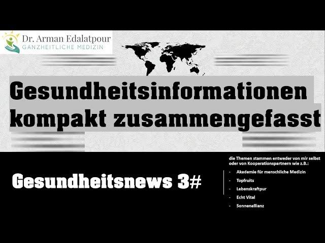 Gesundheitsnachrichten 3# - Themen: Bockshornklee / C-Öl / Vitamin D Megastudie