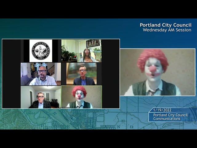 Clown makes circus of Portland City Council meeting