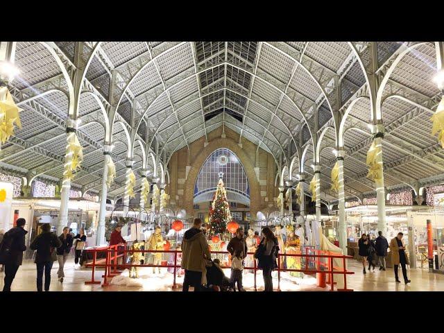 COLON MARKET in Valencia Spain 2023 4k