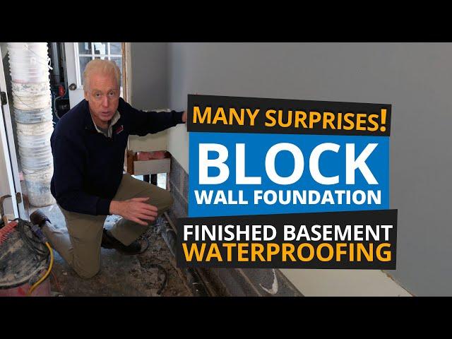 Waterproofing Finished Basement From Inside - Block Wall Foundation