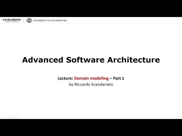 Lecture 4 - Domain modelling - Part 1