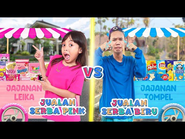 LEIKA PINK VENDOR VS TOMPEL BLUE VENDOR CHALLENGE  FUNNY KIDS CHALLENGE