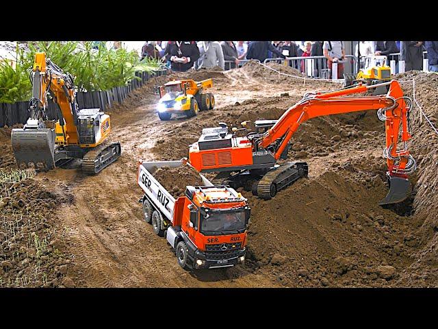 Fantastic RC Construction Site RC Excavators Dump Trucks Faszination Modellbau Friedrichshafen 2023