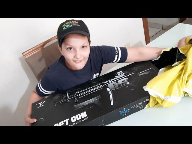 Ganhei minha primeira Airsoft.Se inscreva no Canal.. Unboxing da M4A1 RIS VIGOR ROSSI AIRSOFT SPRING