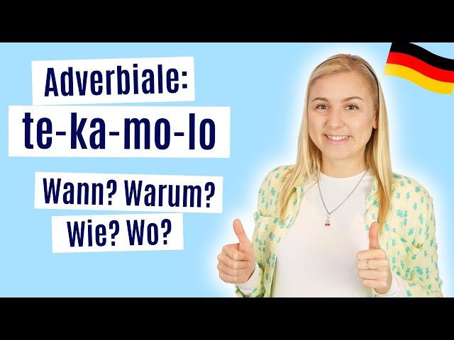 Deutsche Grammatik: Adverbiale - Zeit, Grund, Art, Ort | A2, B1, B2