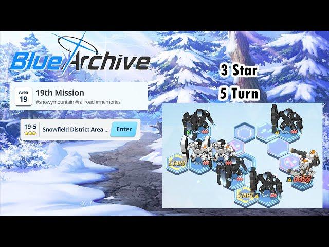 Blue Archive Global - Story Stage Normal 19-5 (3 Star & 5 Turn Clear)