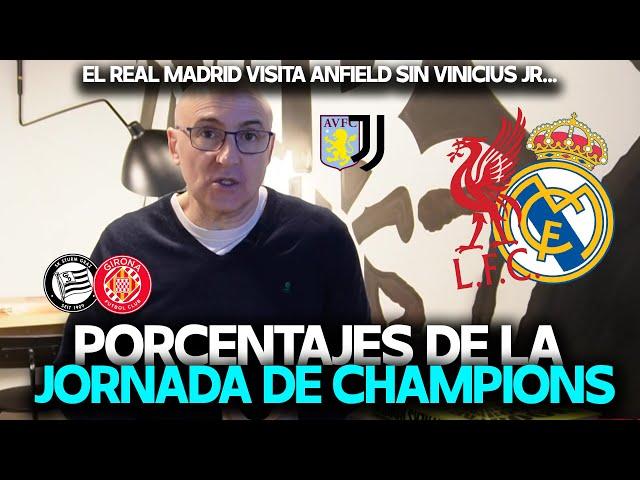 LIVERPOOL vs REAL MADRID ¿LAS OPCIONES DE LOS DE ANCELOTTI? Y RESTO JORNADA PORCENTAJES CHAMPIONS