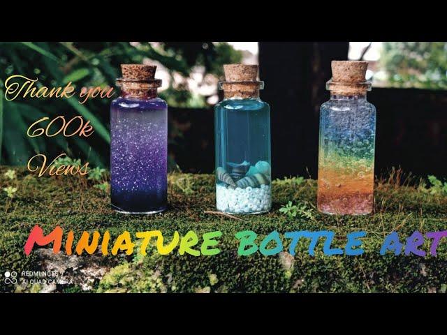 3 Miniature bottle arts|Mini bottle crafts|Our first video