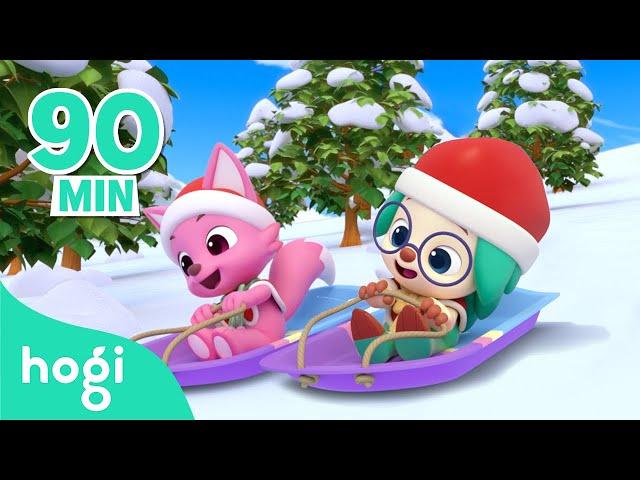 Jingle Bells + More | Christmas Carols and Colors | Nursery Rhymes | Hogi & Pinkfong