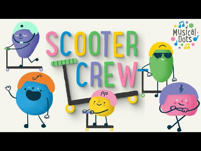 Scooter Safety Song | Scooter Crew | Pop Songs for Kids | Musical Dots | Nursery Rhyme Alternative