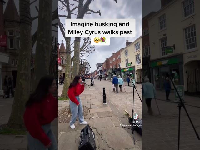 Imagine miley walks past ️#shorts #mileycyrus #singing #busking #singer