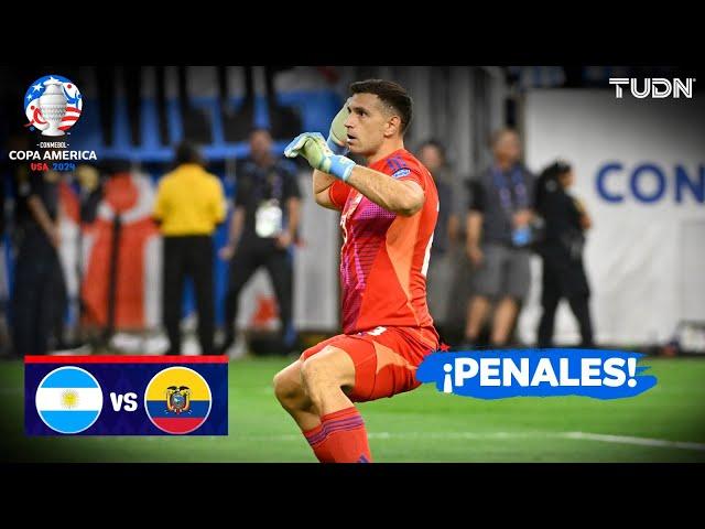 ¡TANDA DE PENALES COMPLETA!  | Argentina 1-1 Ecuador | Copa América 2024 - 4tos | TUDN