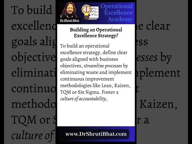 How to Build an Operational Excellence Strategy | Lean, Six Sigma and More
