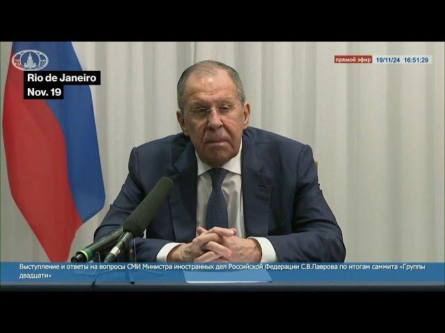 Russia Will React Accordingly to ATACMS Strike, Says Foreign Minister Lavrov